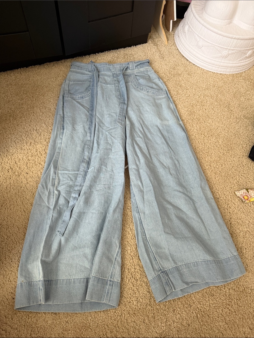 American Eagle Outfitters Light Blue Wide Leg Jeans